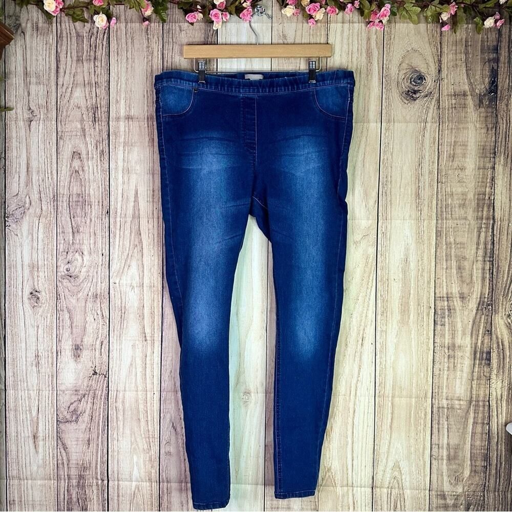 H&M Blue Faded Wash Detail Jeggings